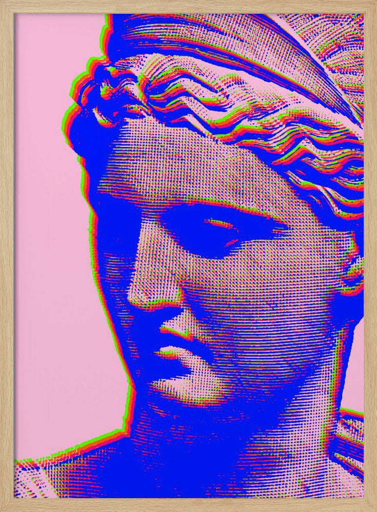 Lebendige Glitch-Büste | Poster