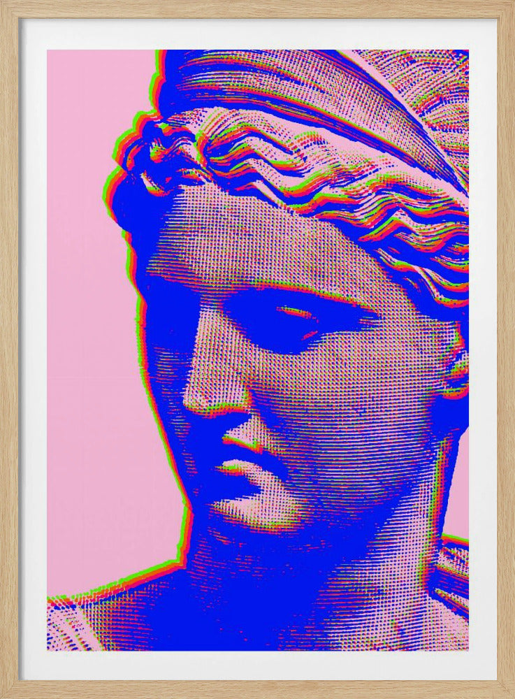 Lebendige Glitch-Büste | Poster