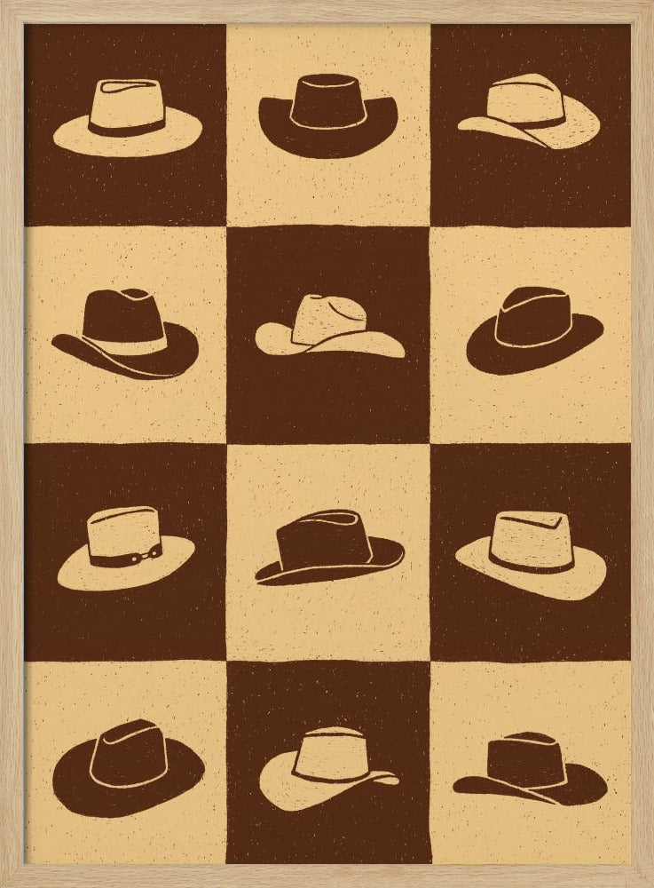 Cowboy Schachbrett | Poster