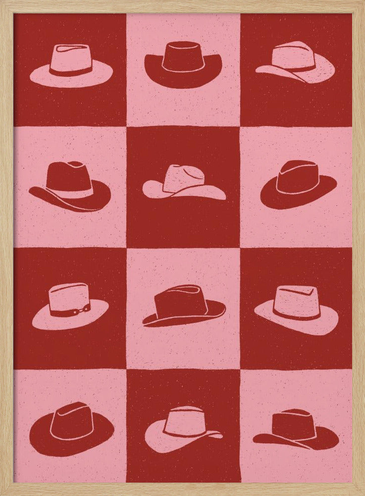 Cowgirl Schachbrett | Poster