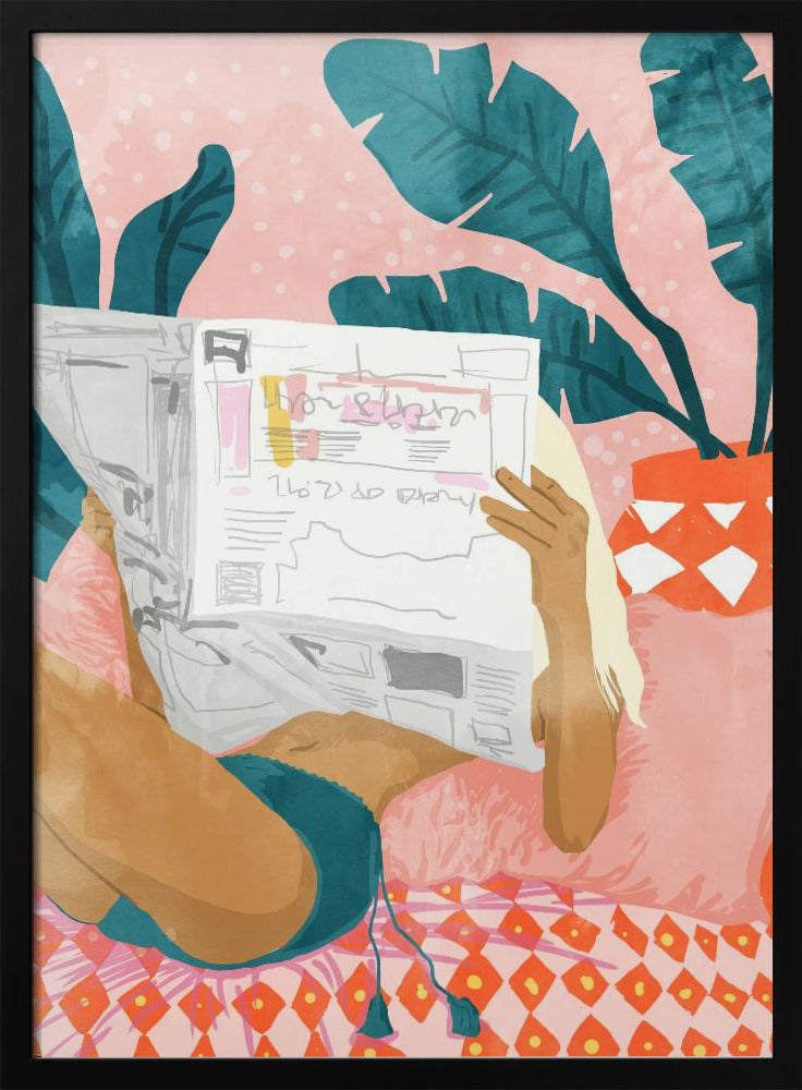 Boho Morning News Kunstdruck | Poster