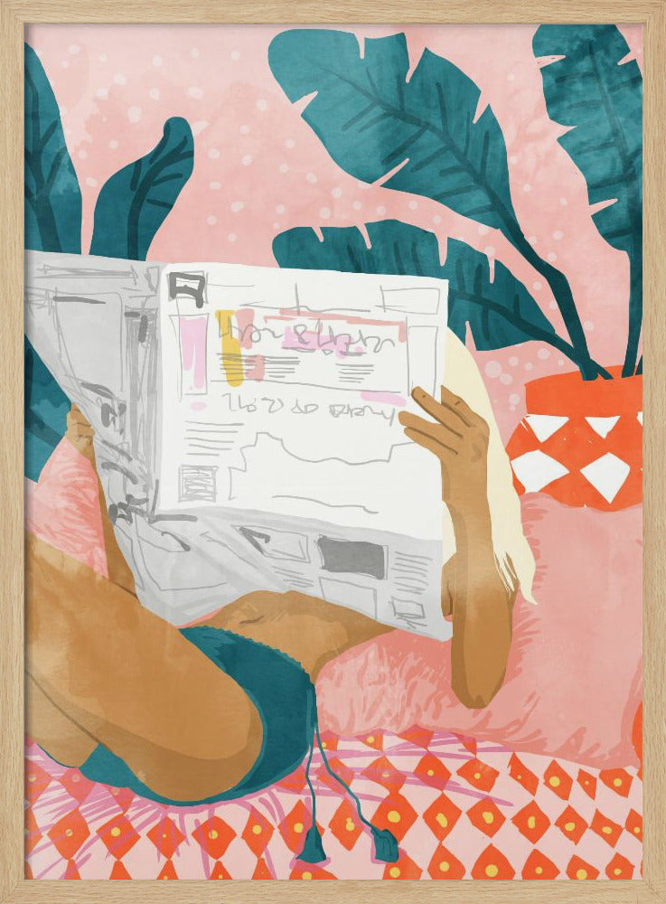 Boho Morning News Kunstdruck | Poster