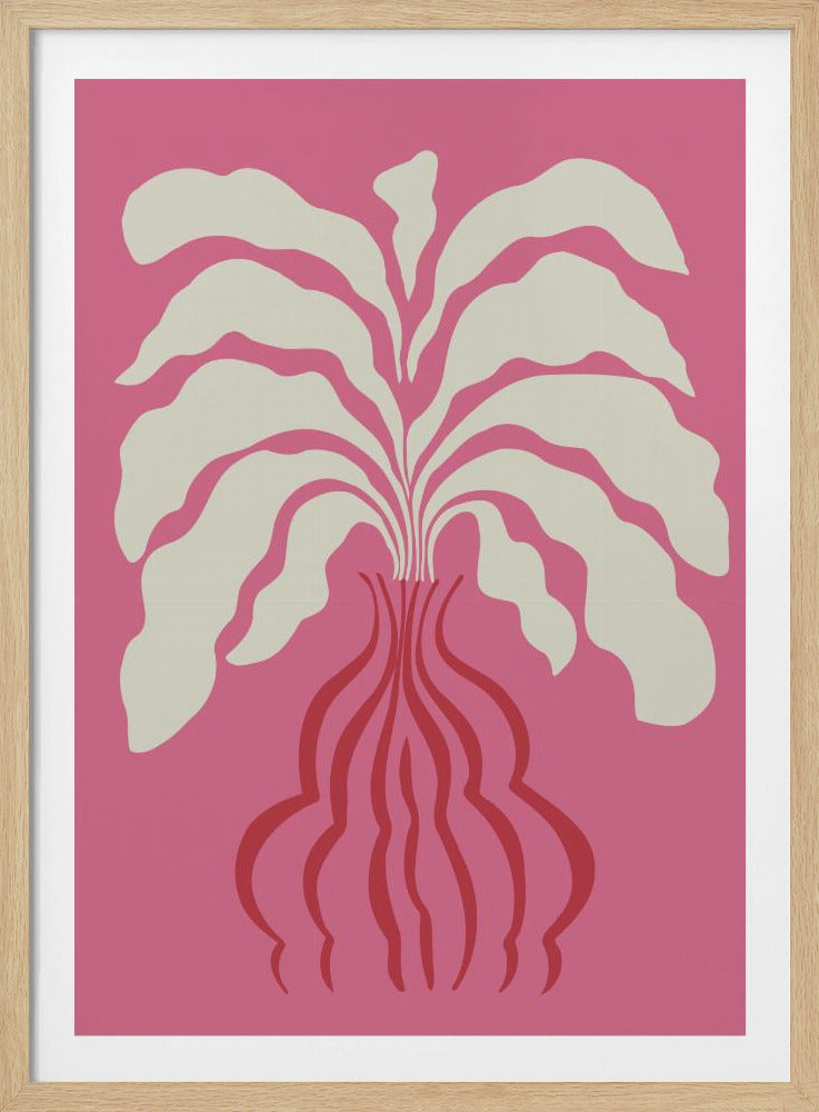 Minimalistisches Blatt und Vase | Poster