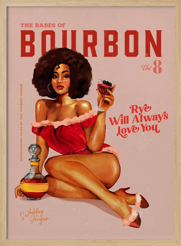 Babes of Bourbon, Band 8, Vintage-Pinup-Girl mit Afro | Poster