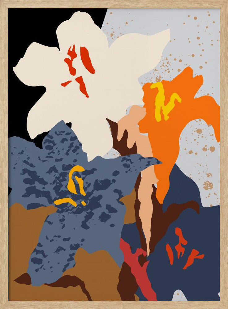 Abstrakte Lilien Nahaufnahme | Poster