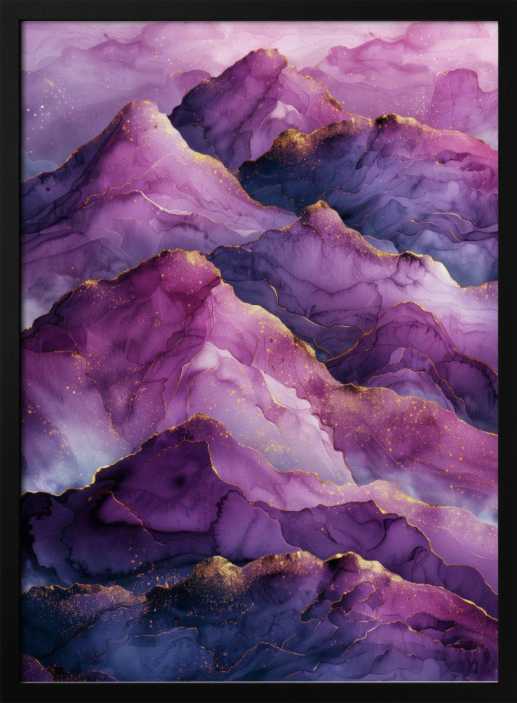 Magische Amethyst-Landschaftsgrafik (8) | Poster