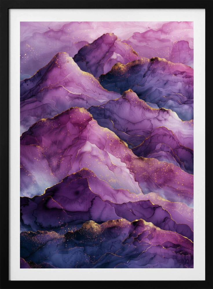 Magische Amethyst-Landschaftsgrafik (8) | Poster