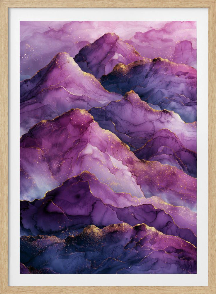 Magische Amethyst-Landschaftsgrafik (8) | Poster