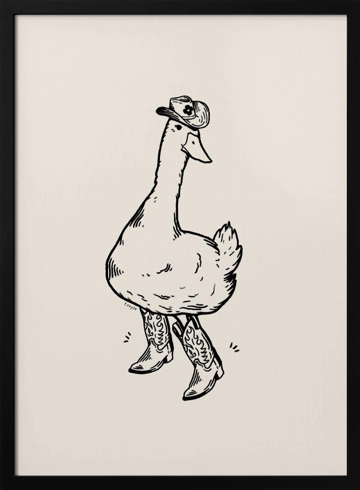 Ente in Westernstiefeln | Poster