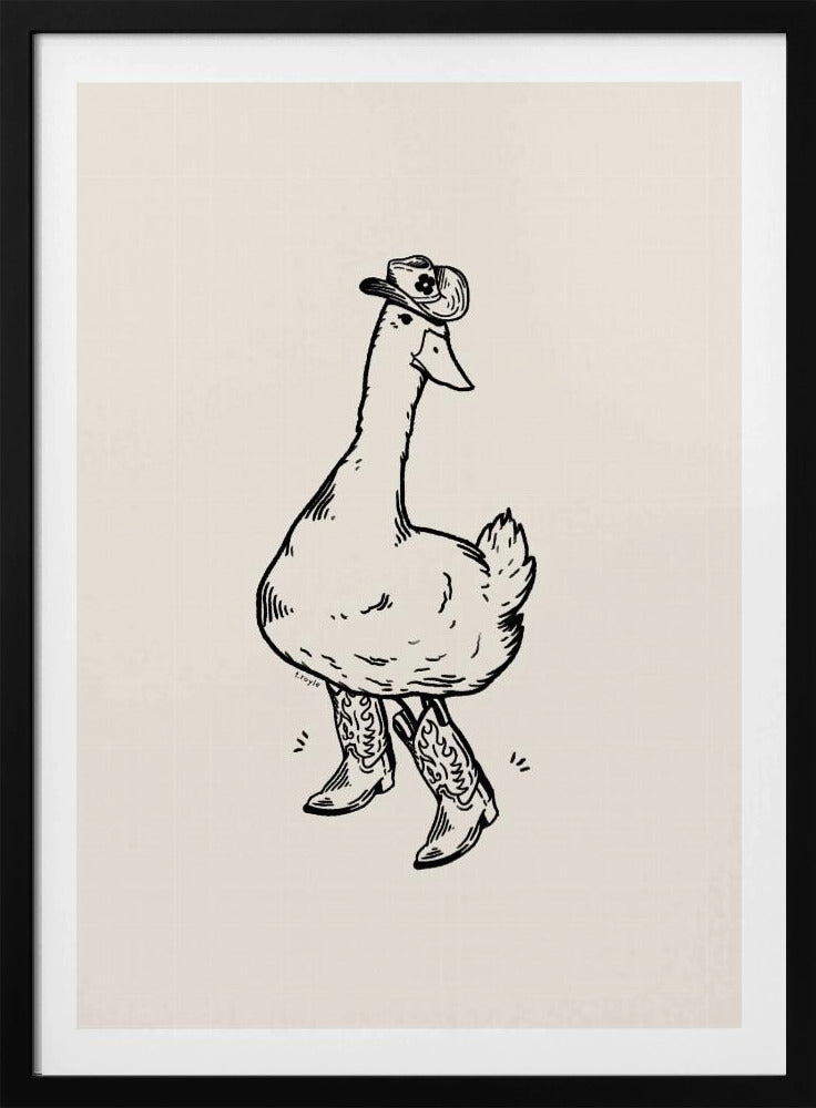 Ente in Westernstiefeln | Poster