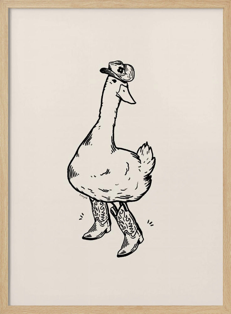 Ente in Westernstiefeln | Poster
