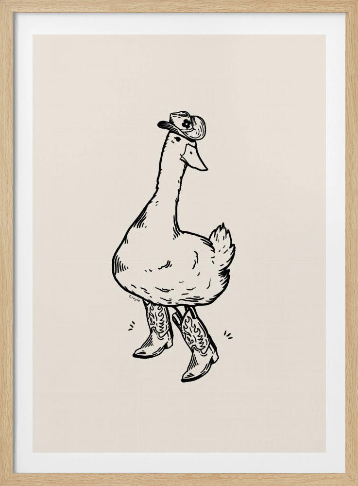Ente in Westernstiefeln | Poster