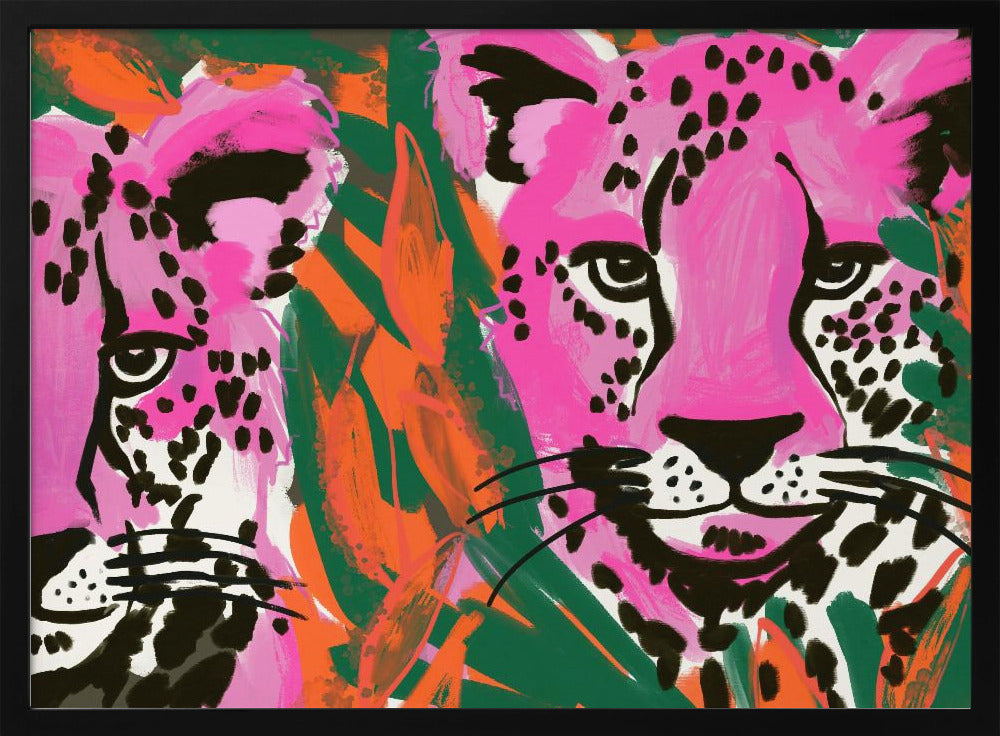 Rosa Geparden-Duo | Poster