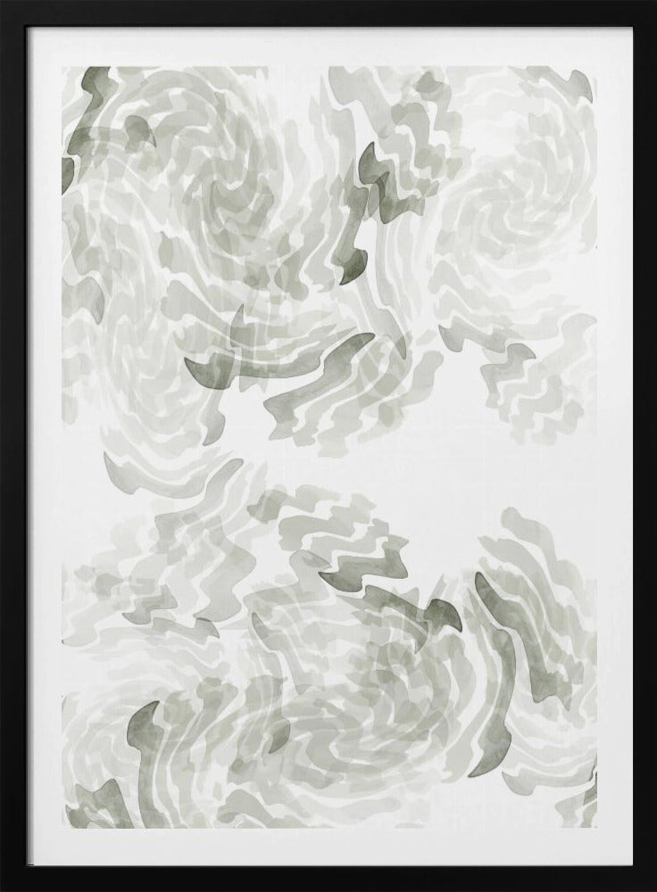 Grey Watercolour Twirl 1 | Poster
