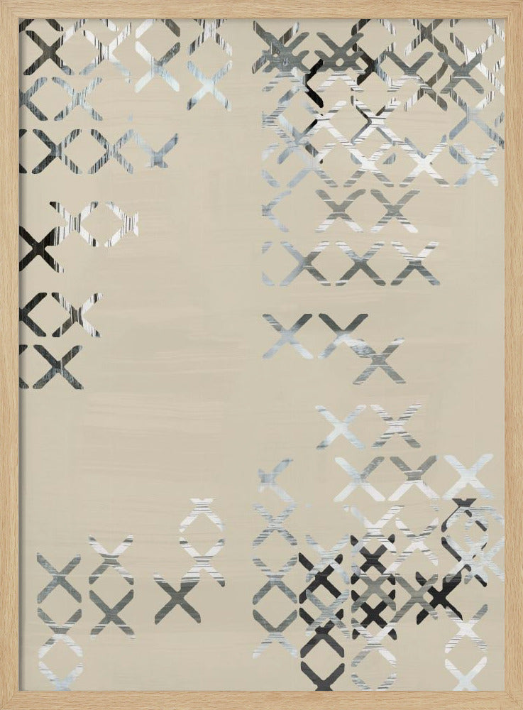 Minimal X Black and White Composition 1 | Poster