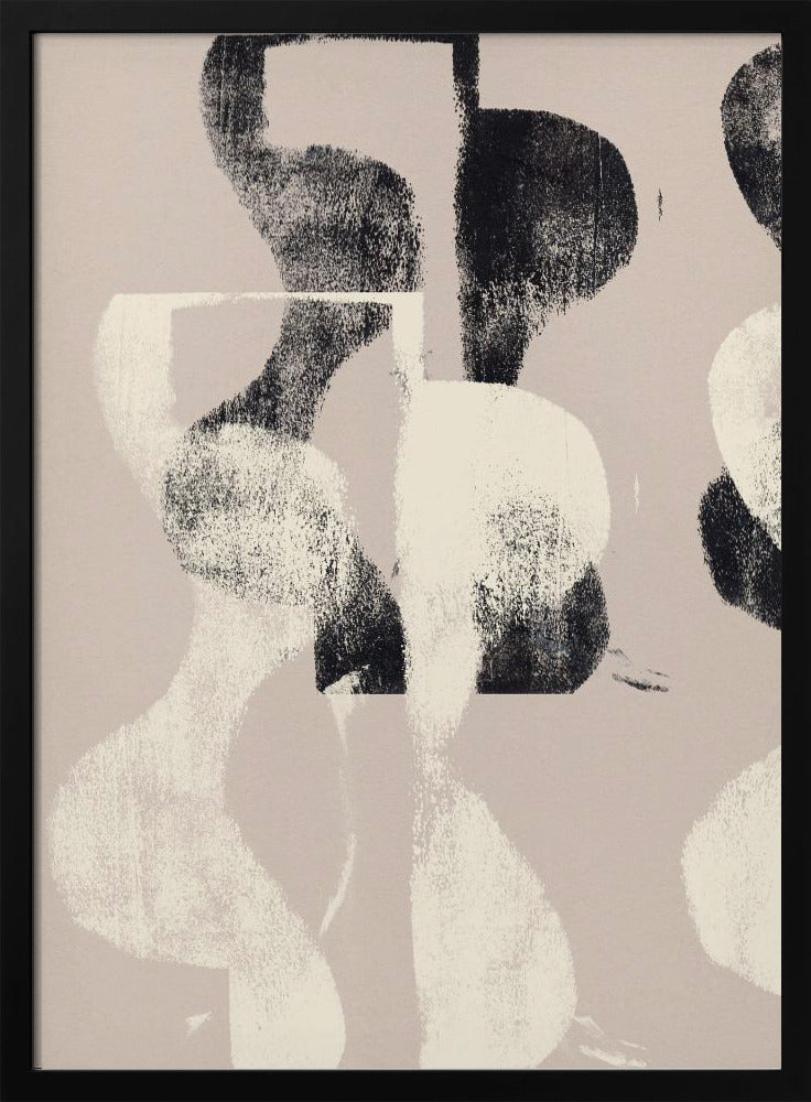 Tango – Organische Formen in Schwarz und Beige | Poster