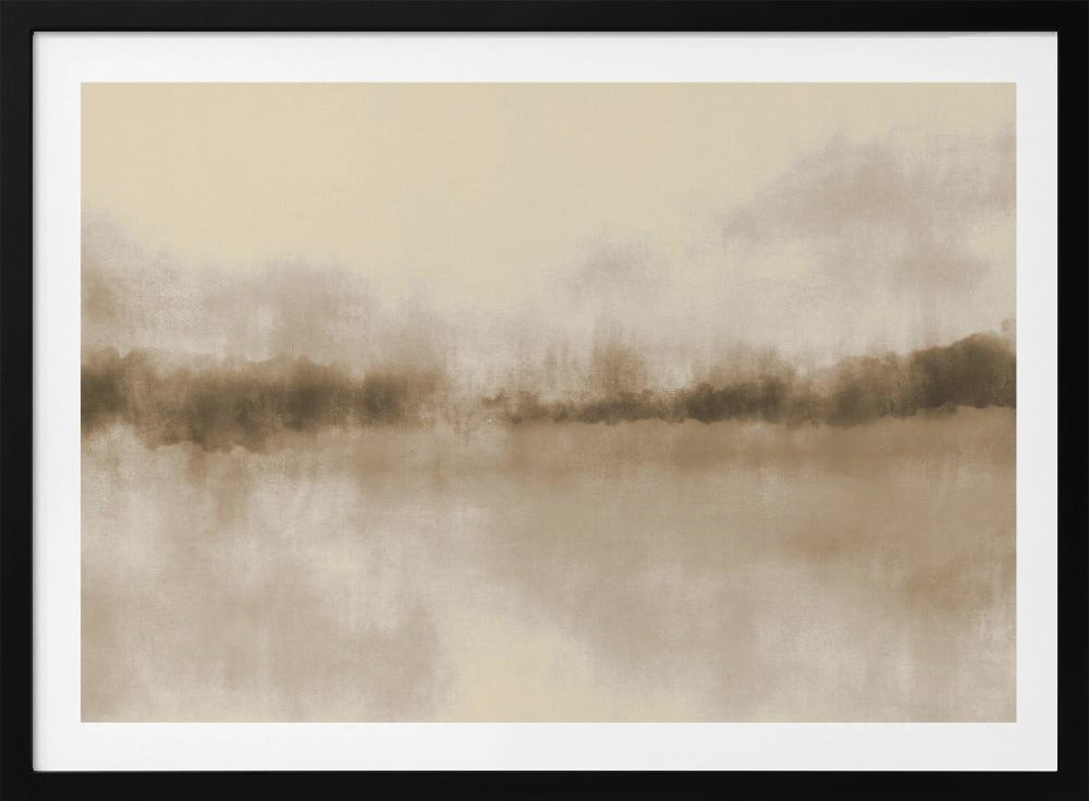 Abstrakte Landschaft in neutralen Brauntönen | Poster