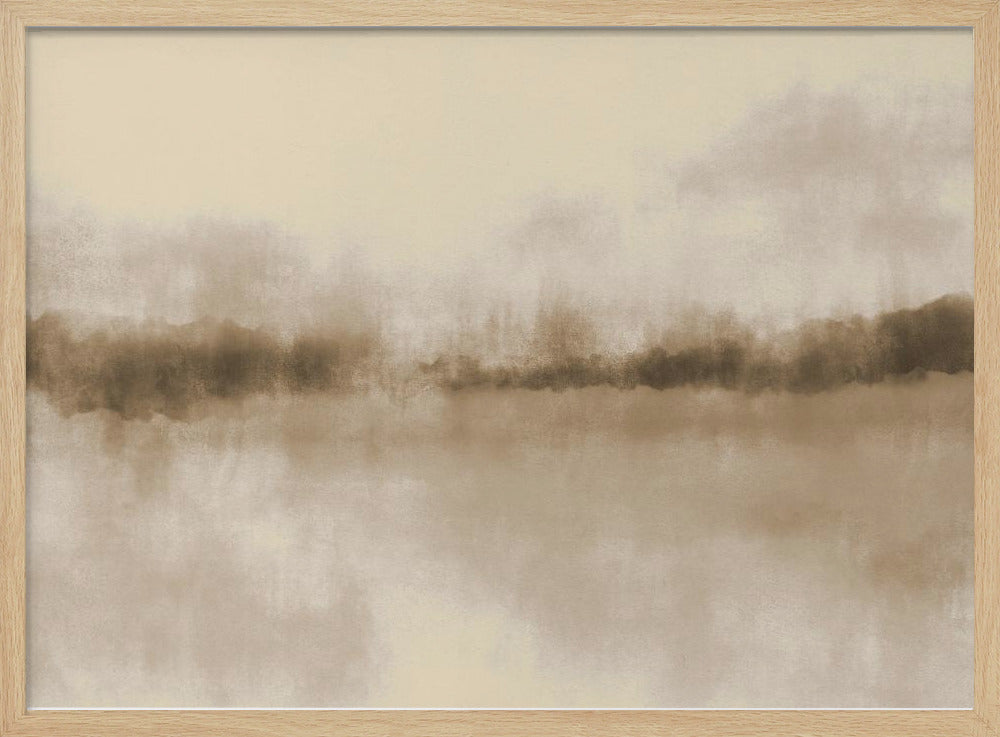Abstrakte Landschaft in neutralen Brauntönen | Poster