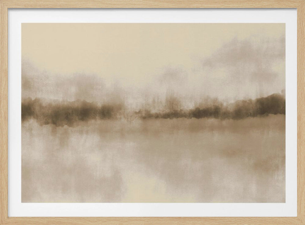 Abstrakte Landschaft in neutralen Brauntönen | Poster