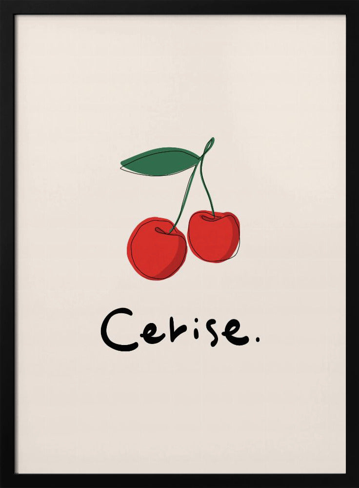 Moderne französische Obstkollektion "Kirsche / Cerise" | Poster