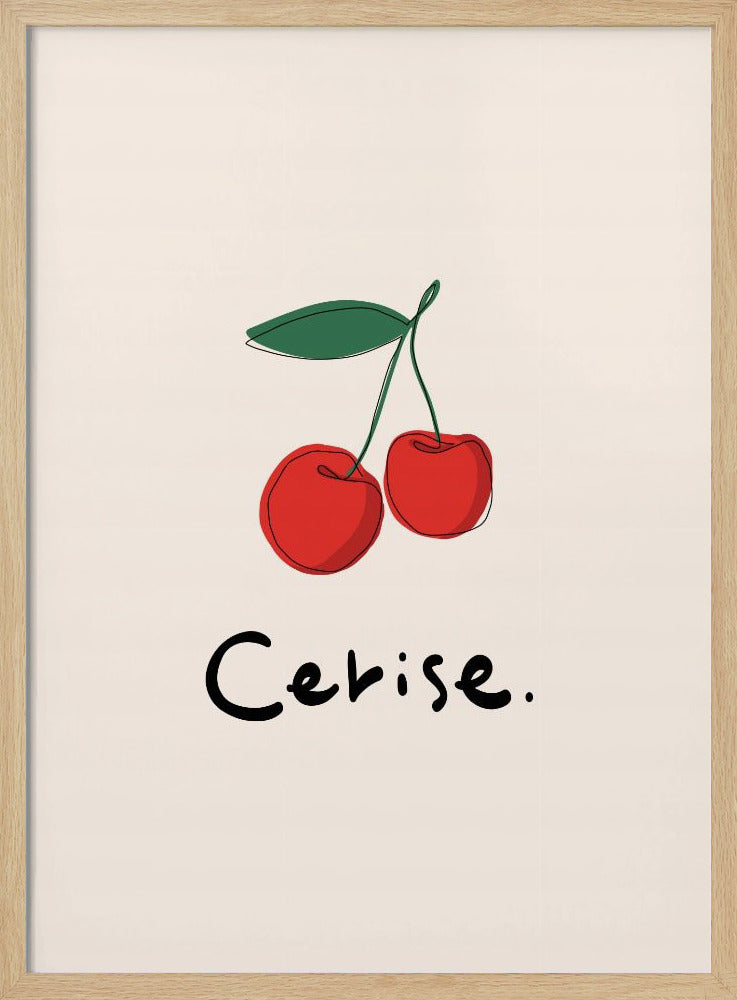 Moderne französische Obstkollektion "Kirsche / Cerise" | Poster
