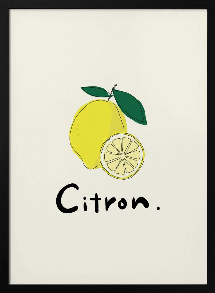 Moderne französische Obstkollektion "Zitrone / Citron" | Poster
