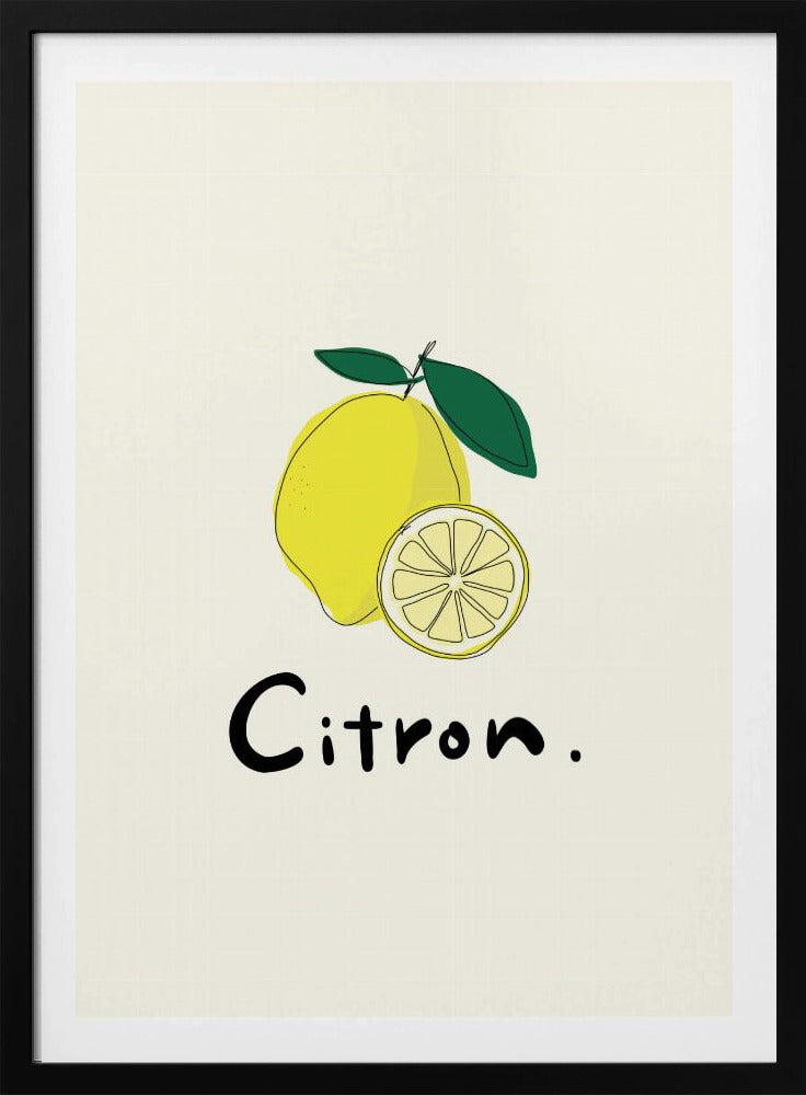 Moderne französische Obstkollektion "Zitrone / Citron" | Poster