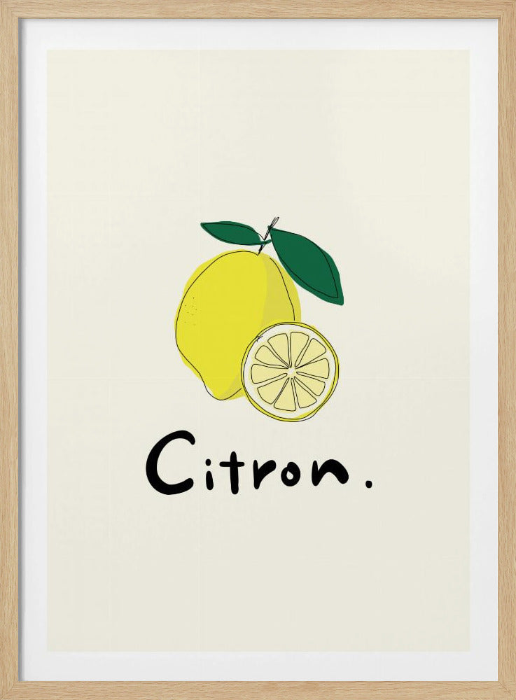 Moderne französische Obstkollektion "Zitrone / Citron" | Poster