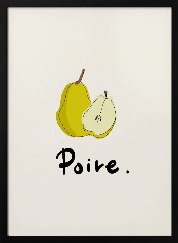 Moderne französische Obstkollektion „Birne / Poire“ | Poster