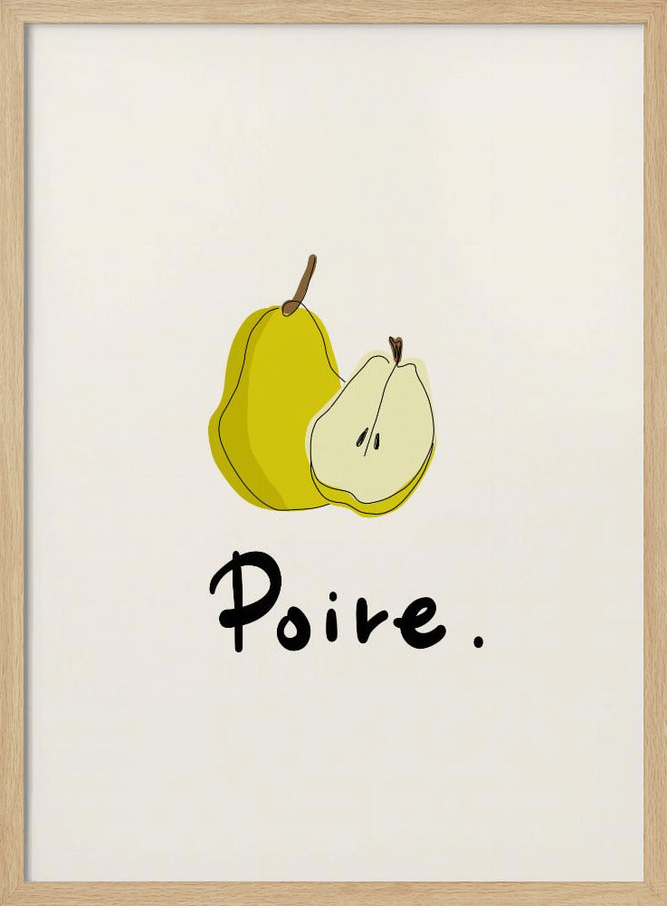Moderne französische Obstkollektion „Birne / Poire“ | Poster