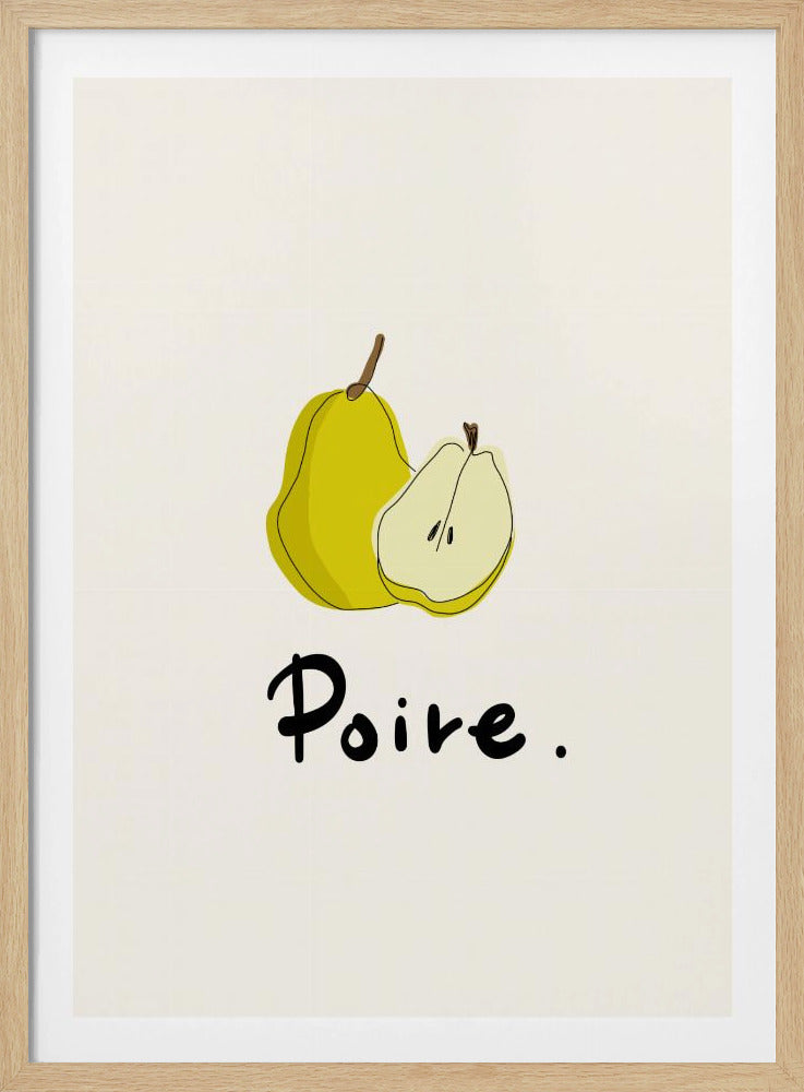 Moderne französische Obstkollektion „Birne / Poire“ | Poster