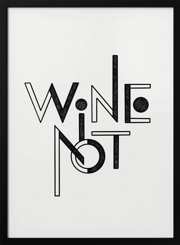 Wein Nicht handgezeichneter Text & Zitat | Poster