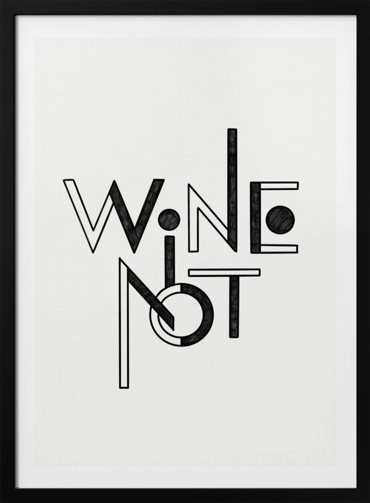 Wein Nicht handgezeichneter Text & Zitat | Poster