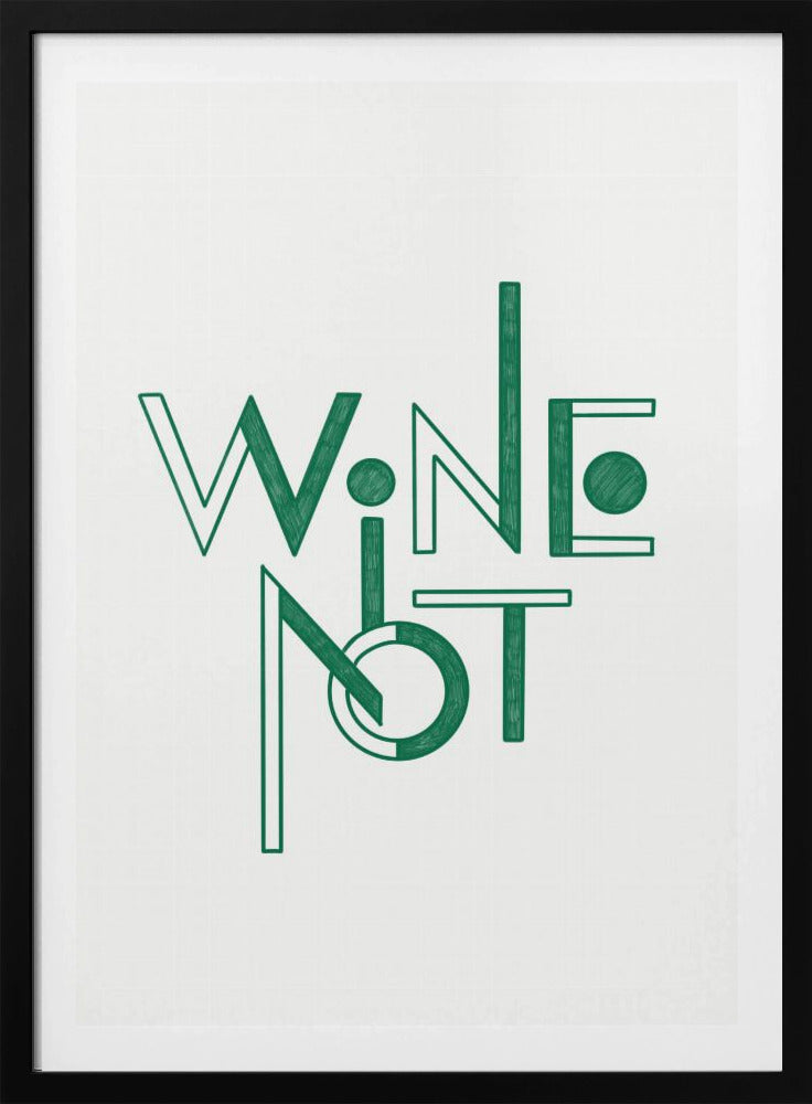 Wein Nicht handgezeichneter Text & Zitat | Poster
