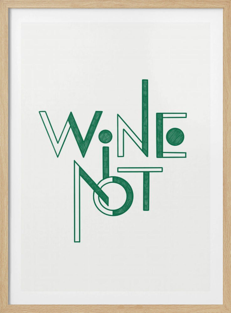Wein Nicht handgezeichneter Text & Zitat | Poster