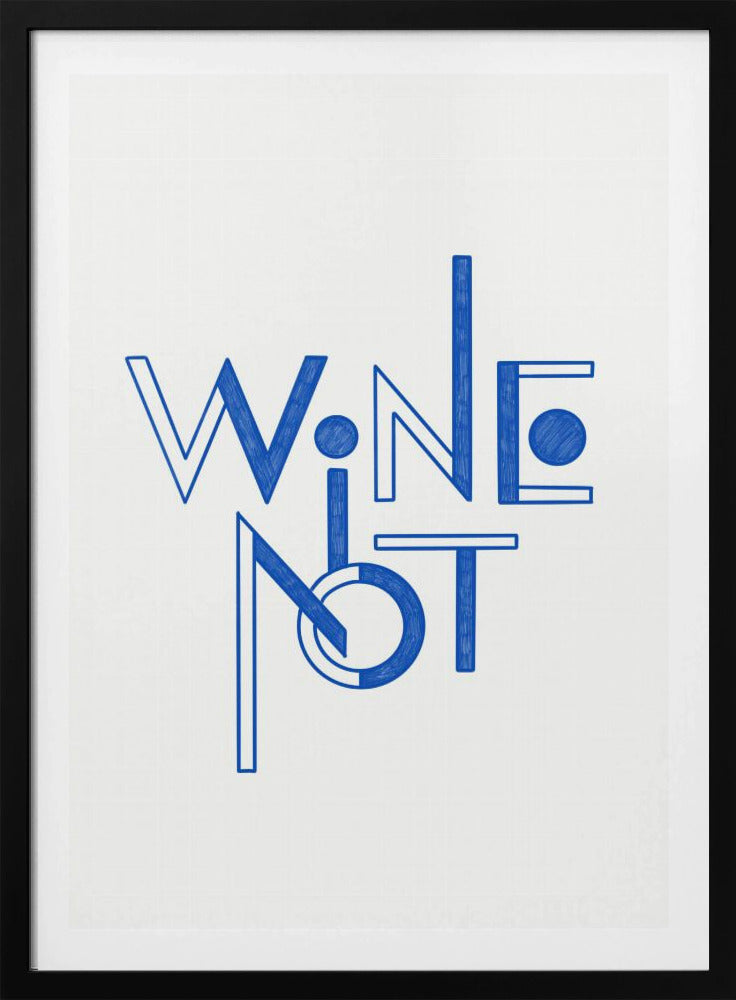 Wein Nicht handgezeichneter Text & Zitat | Poster