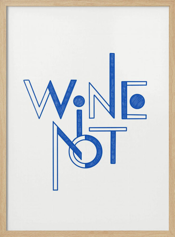 Wein Nicht handgezeichneter Text & Zitat | Poster