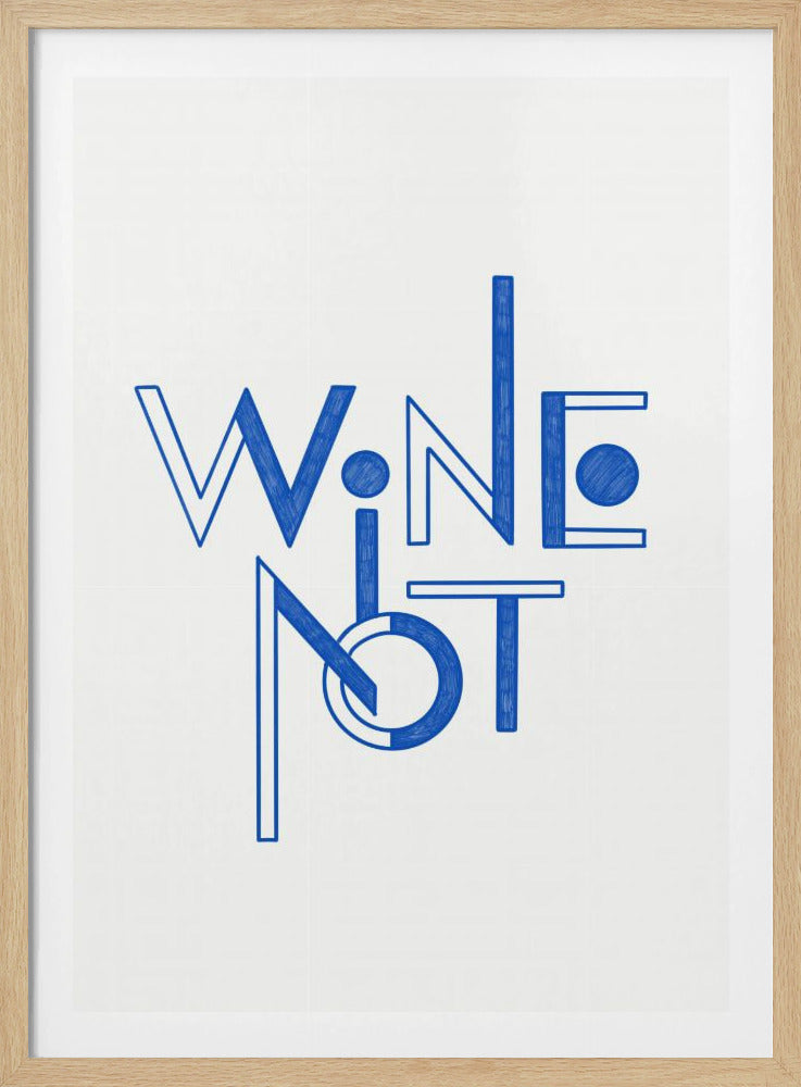 Wein Nicht handgezeichneter Text & Zitat | Poster