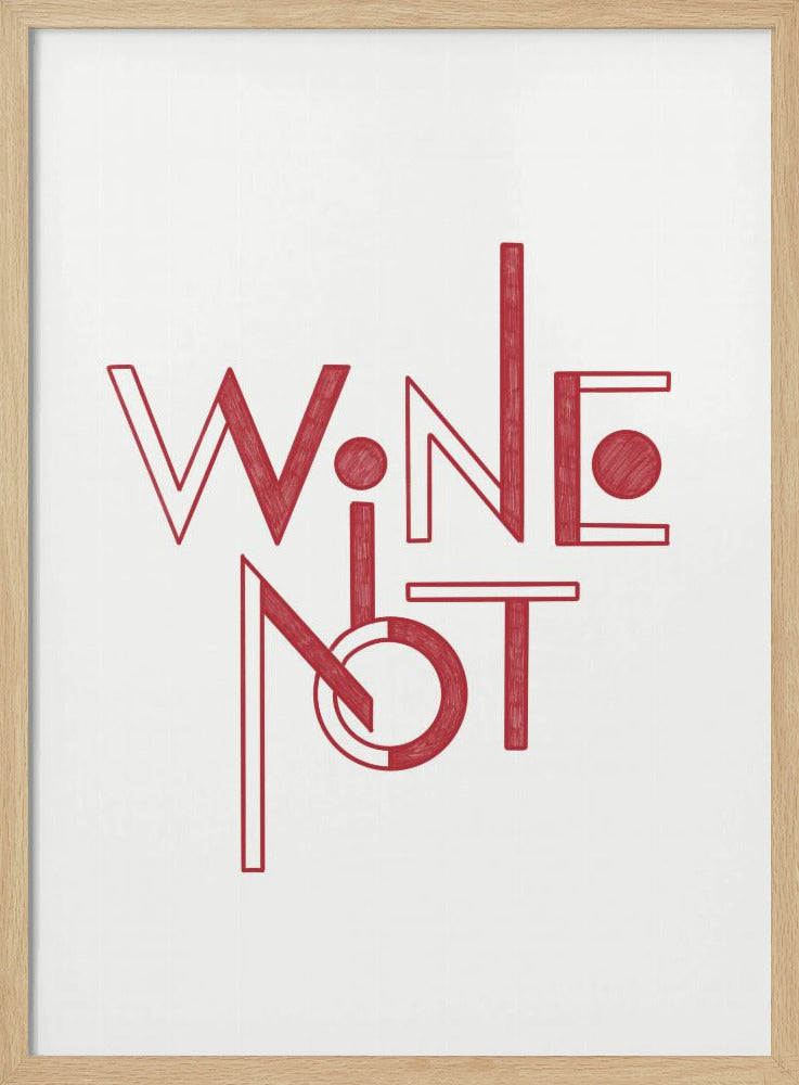 Wein Nicht handgezeichneter Text & Zitat | Poster