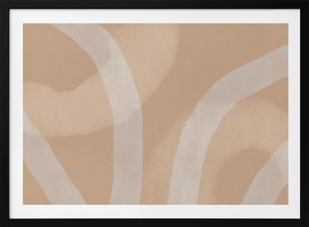 Neutrales abstraktes Aquarell. Minimalistisch in Pastellfarben Nr. 5 | Poster