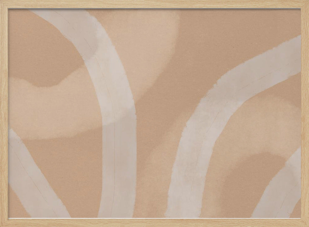 Neutrales abstraktes Aquarell. Minimalistisch in Pastellfarben Nr. 5 | Poster