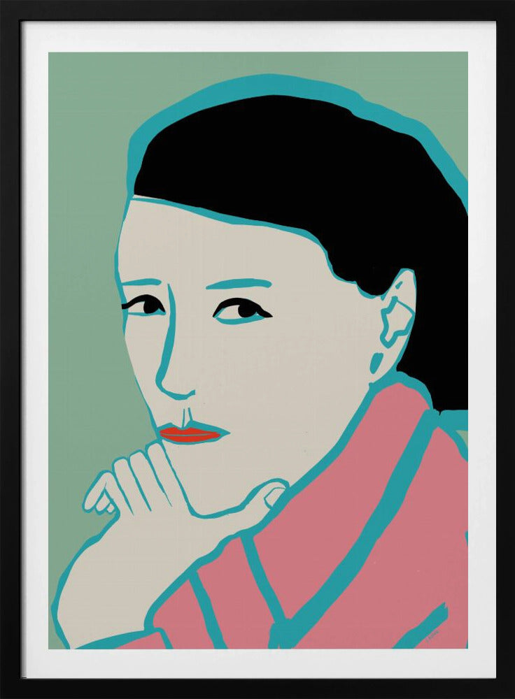 Frau schaut | Poster