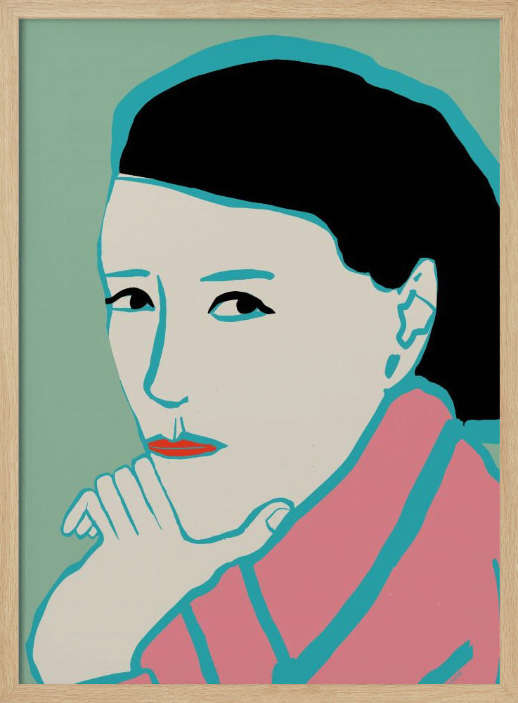Frau schaut | Poster