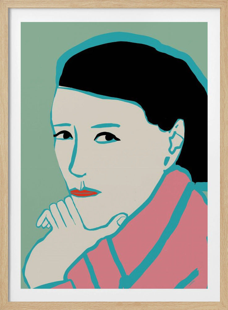Frau schaut | Poster