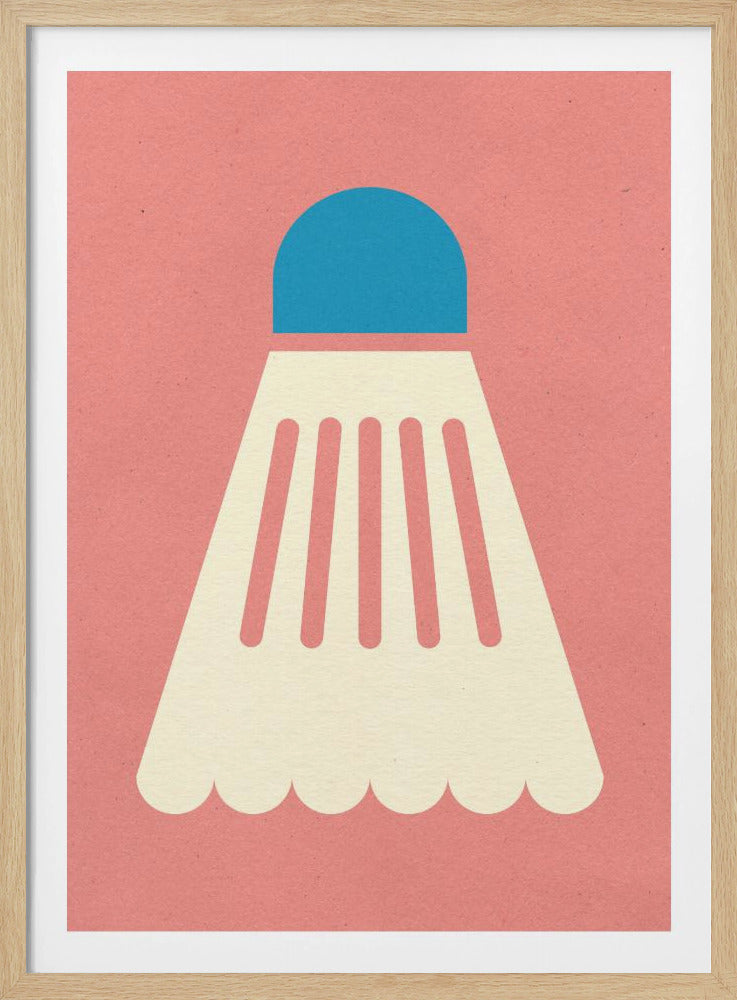 Badminton Weiß Blau | Poster