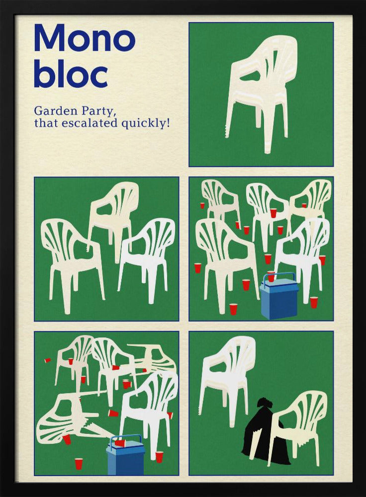 Poster Monoblock Fünf Quadrate | Poster