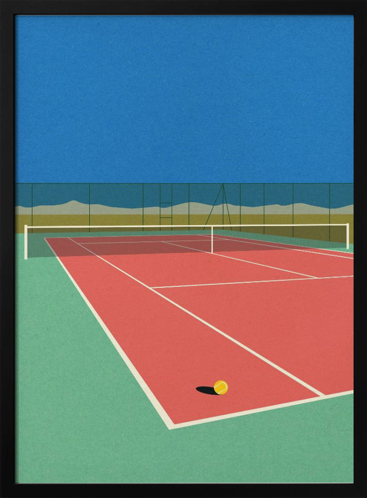 Tennisplatz in der Wüste | Poster