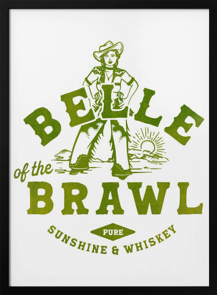 Belle Of The Brawl Cowgirl Wall Art | Poster