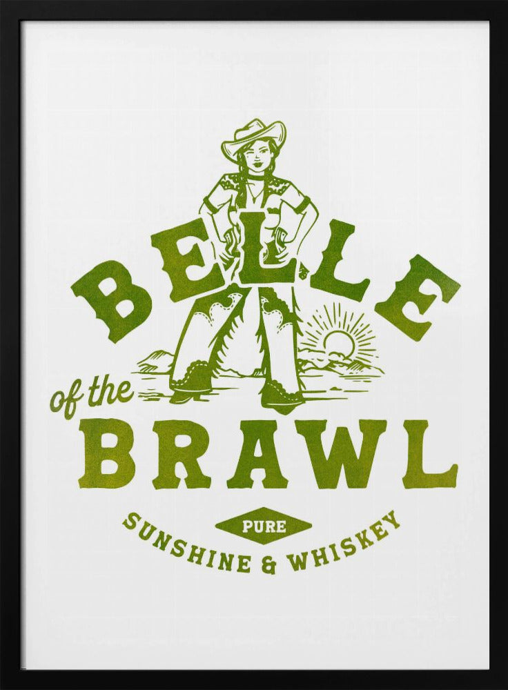 Belle Of The Brawl Cowgirl Wall Art | Poster