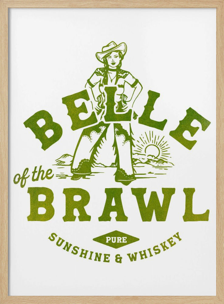 Belle Of The Brawl Cowgirl Wall Art | Poster